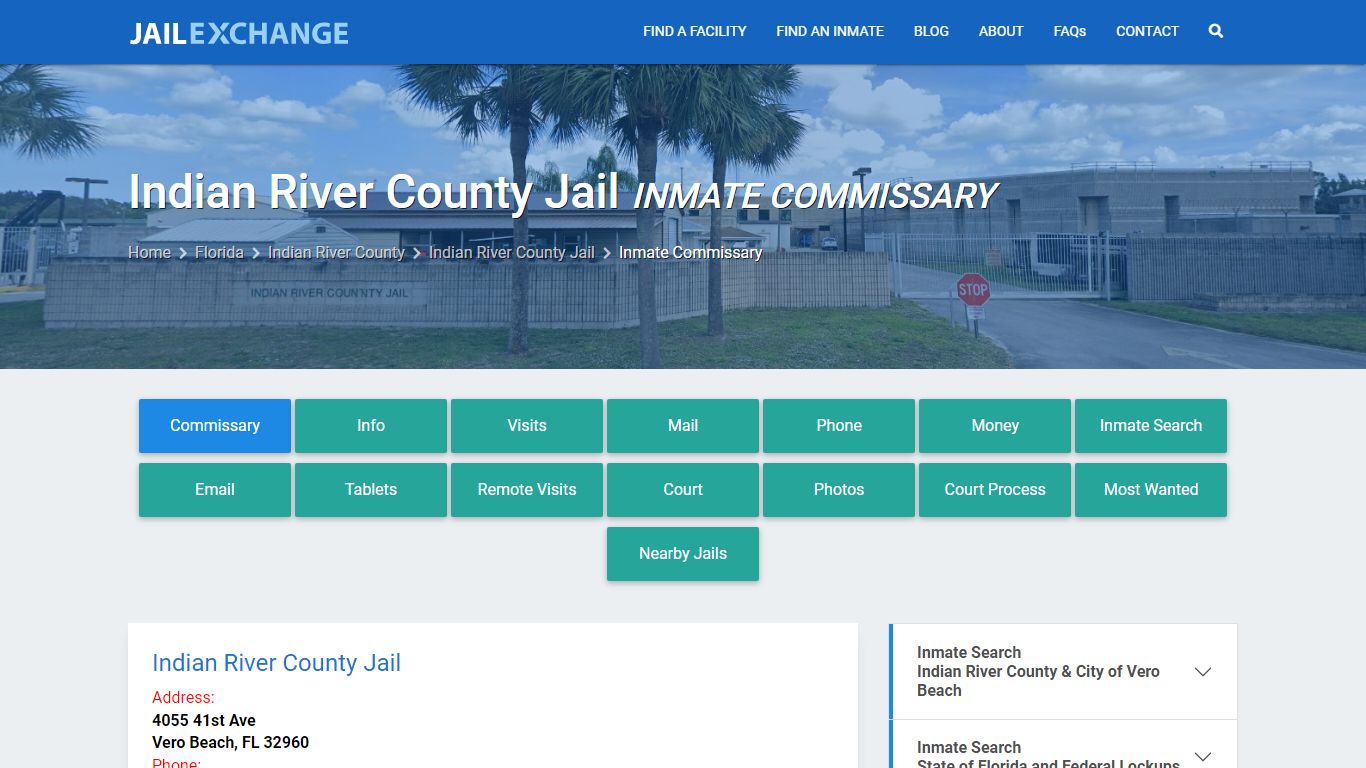 Inmate Commissary, Care Packs - Indian River County Jail, FL