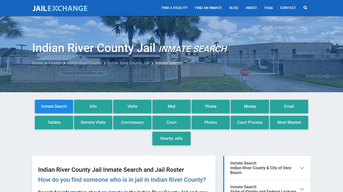 Inmate Search: Roster & Mugshots - Indian River County Jail, FL